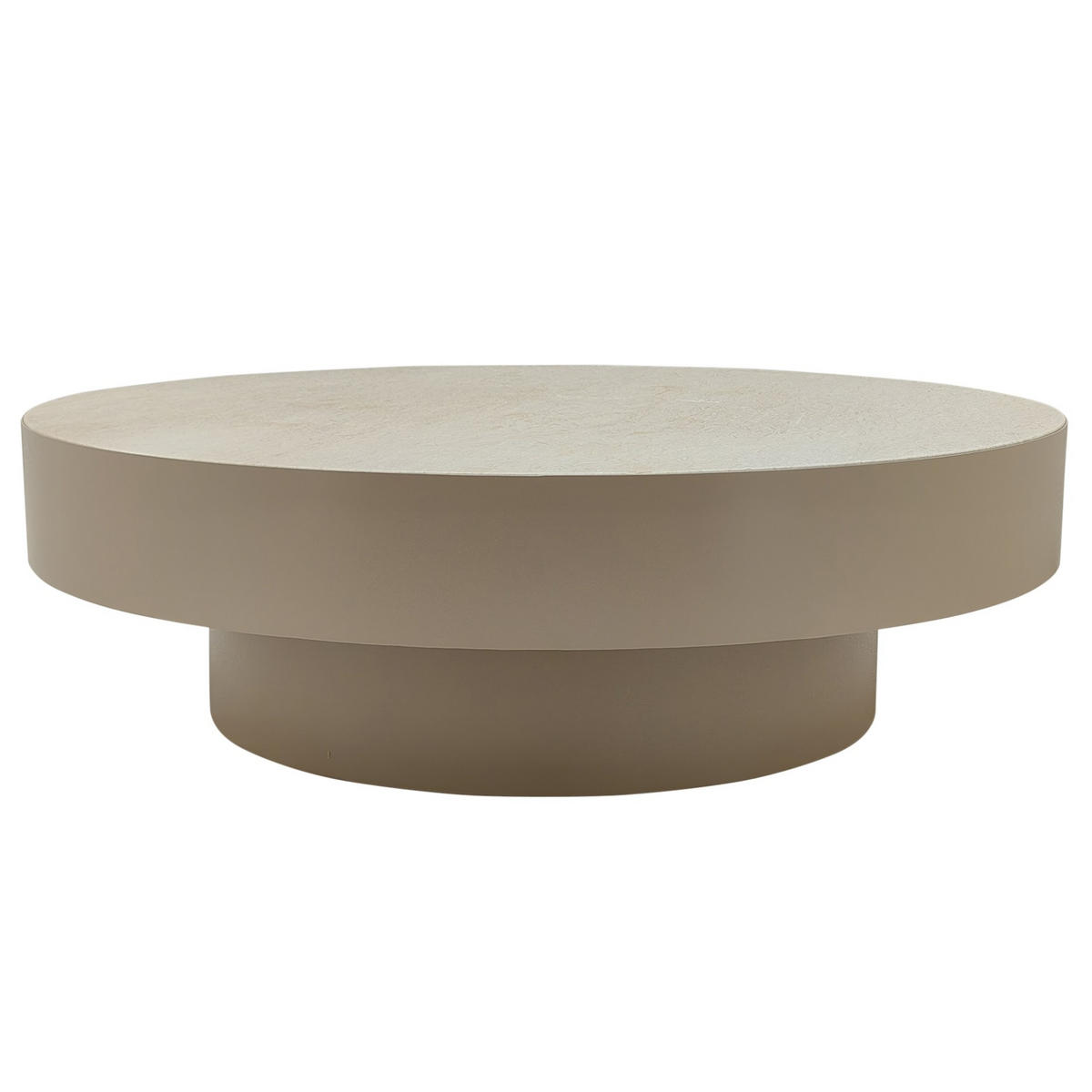 COUCHTISCH Corfu Beige 90/90/27cm - Beige, Stein (90/90/27cm) - PTMD Collection
