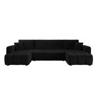 WOHNLANDSCHAFT Dagny - Schwarz, Holzwerkstoff/Textil (317/85/146cm) - Fun Möbel