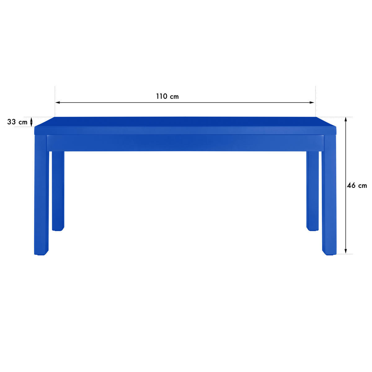 BANK aus massiver Kiefer, blau JULIETTE - Blau, Holz (110/46/33cm) - RNT By Really Nice Things