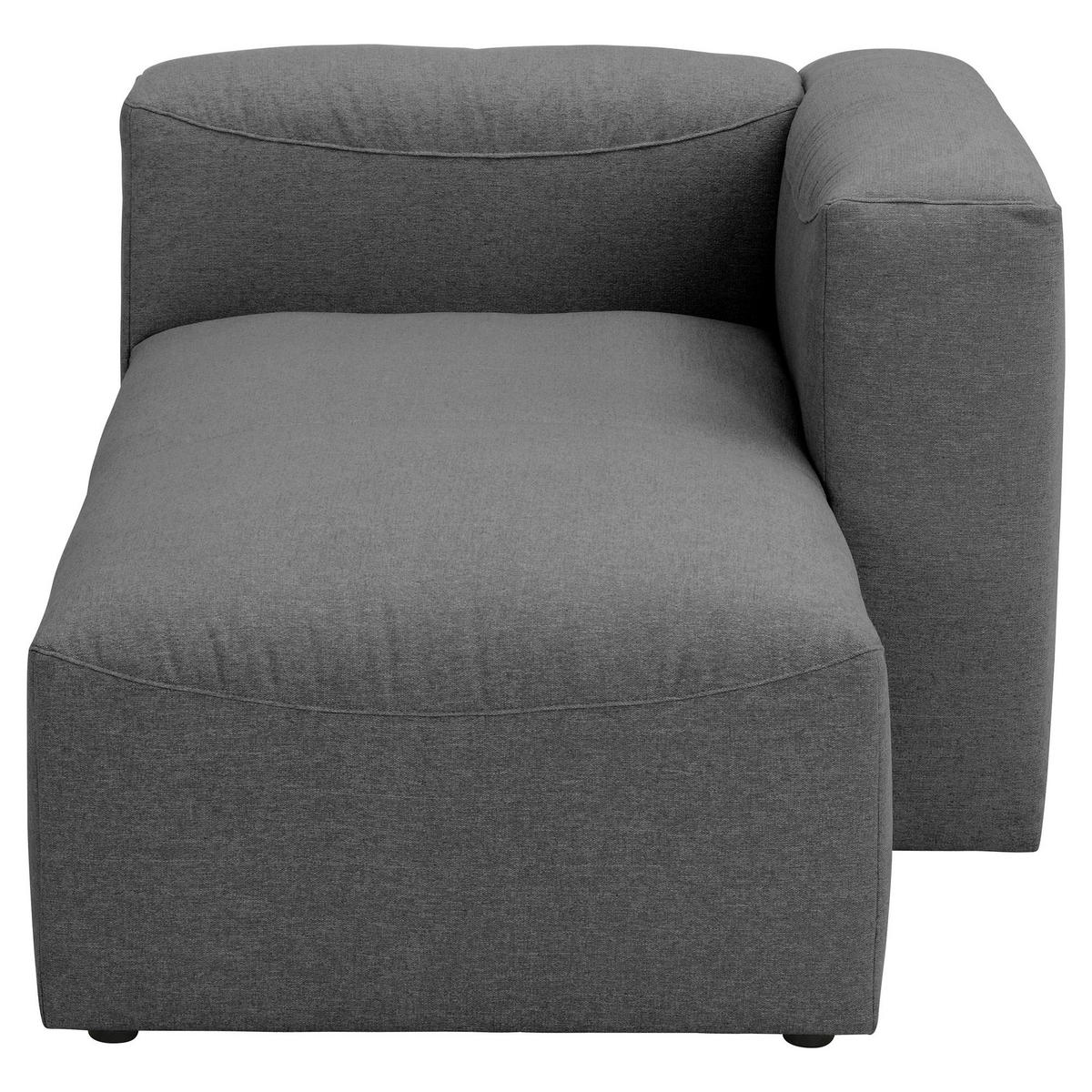 LONGCHAIR Armlehne rechts Kattrina Flachgewebe anthrazit - Anthrazit, Kunststoff (160/73/100cm) - 58aufmkessel