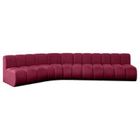 ECKSOFA modulares Sofa Montra-L2 - 381x174x70 cm Bordeauxrot - Bordeaux, Holzwerkstoff/Textil (381/174cm) - ALTDECOR