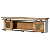 WANDREGAL Mango 130x25x35 weiß lackiert RAILWAY #565 - Weiß, Holz (130/35/25cm) - Massivmoebel24
