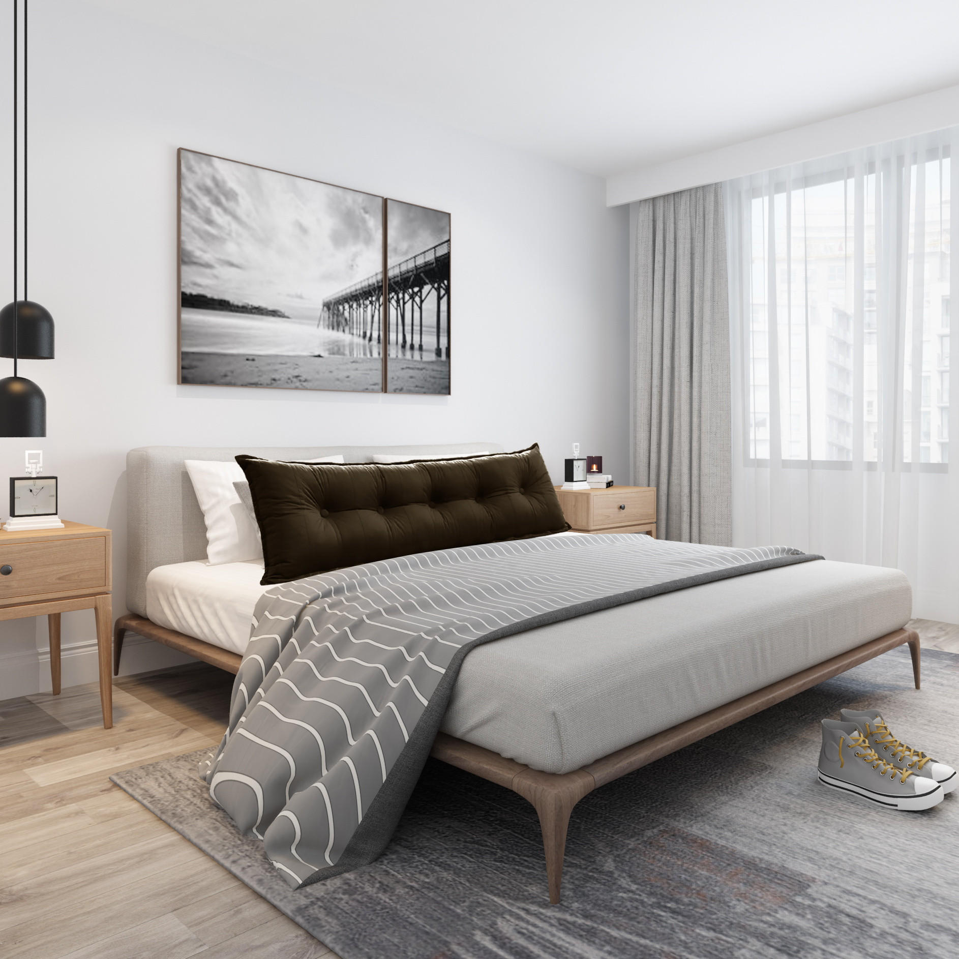 RÜCKENKISSEN Samtlook Braun 160 cm - Braun, Textil (45/160cm) - Vercart