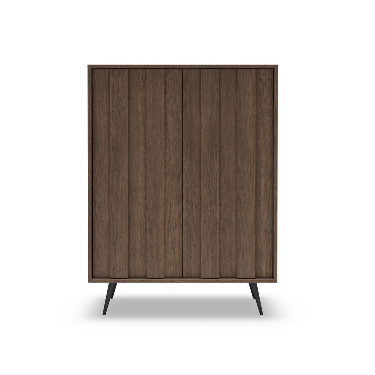 HIGHBOARD FARO, zweitüriger Hochkommode mit LED - Eichefarben, Holzwerkstoff (94/126/40cm) - Bettso
