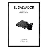 POSTER Länder & Kontinente El Salvador A3 Rahmenlos - Klar, Papier (29.7/5/42cm) - Nacnic