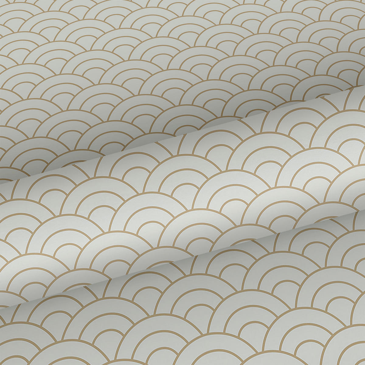 TAPETE Art Decó Muster 53 cm x 10 m - Beige, Papier (53/1000cm) - Sanders & Sanders