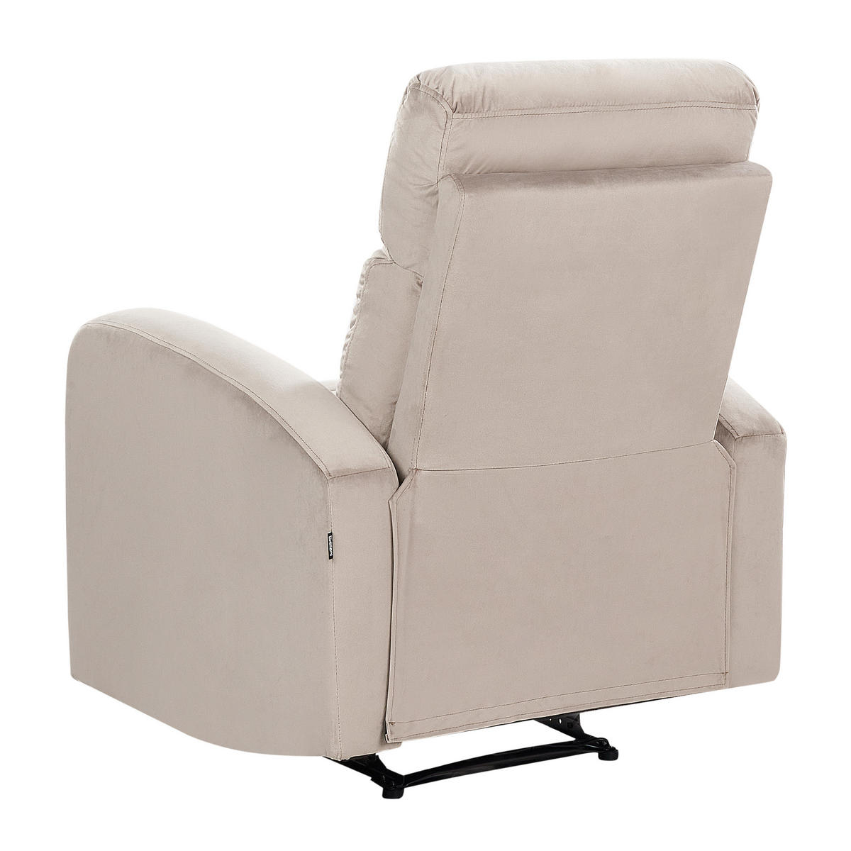 SESSEL Samtstoff taupe manuell verstellbar Verdal - Beige, Textil (76/102/62cm) - Beliani