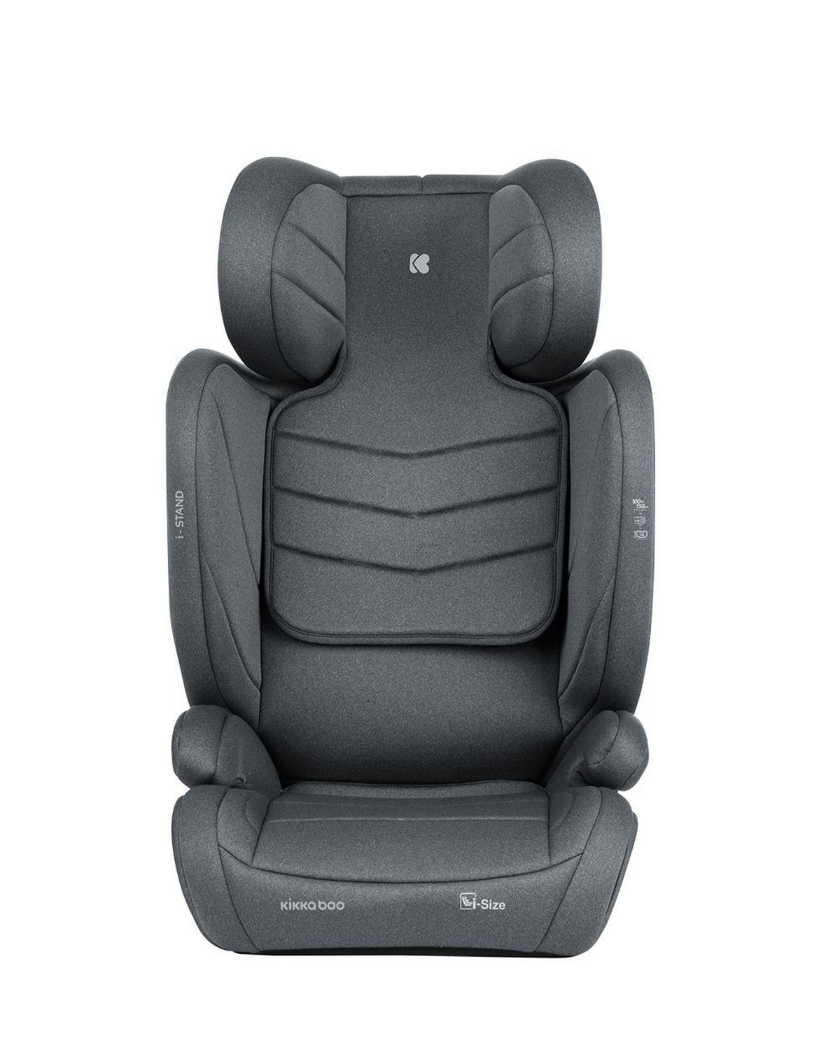 KINDERSITZ i-Stand i-Size dunkelgrau (100 - 150 cm) Gruppe 2/3 verstellbar Isofix - Dunkelgrau, Kunststoff (44/59/45cm) - Kikka boo