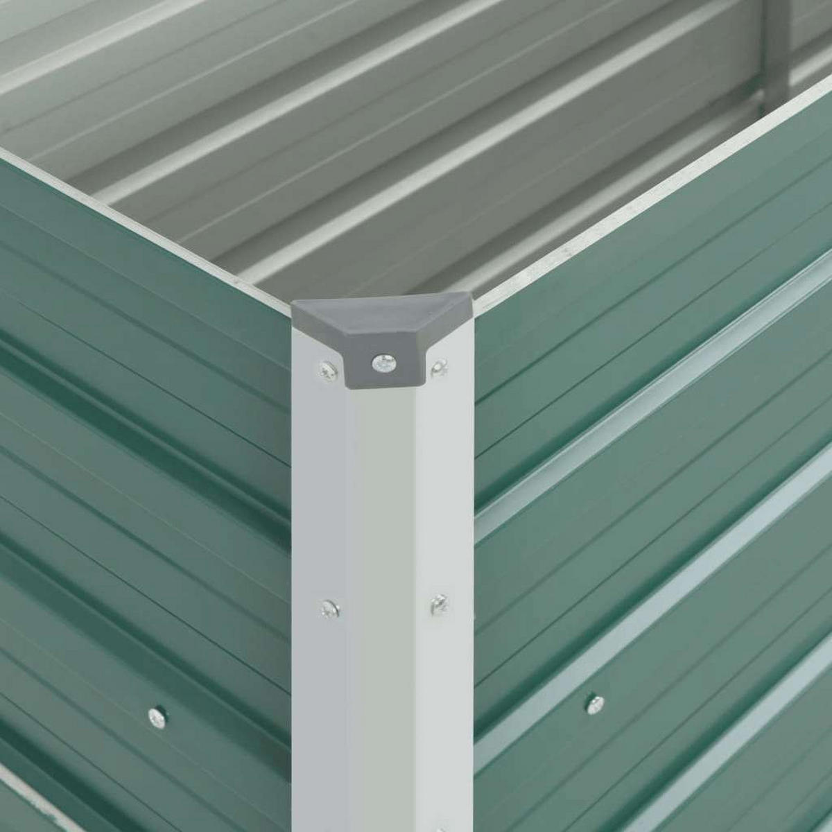 HOCHBEET für Garten OSKAR Grün 160x40x77 cm Metall - Grün, Metall (160/77/40cm) - DELUKE