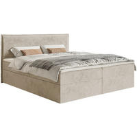 BOXBETT Softie Beige Velours wasserabweisend 160x200 cm - Beige, Textil (160/200cm) - Selsey