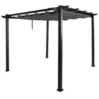 PERGOLA Aluminium 3x3m Anthrazit - Anthrazit, Metall (300/240/300cm) - BERLINLODGE