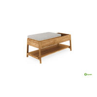 BETTBANK PAUL Wildeiche - Wildeiche, Holz (107/46/47cm) - byoak