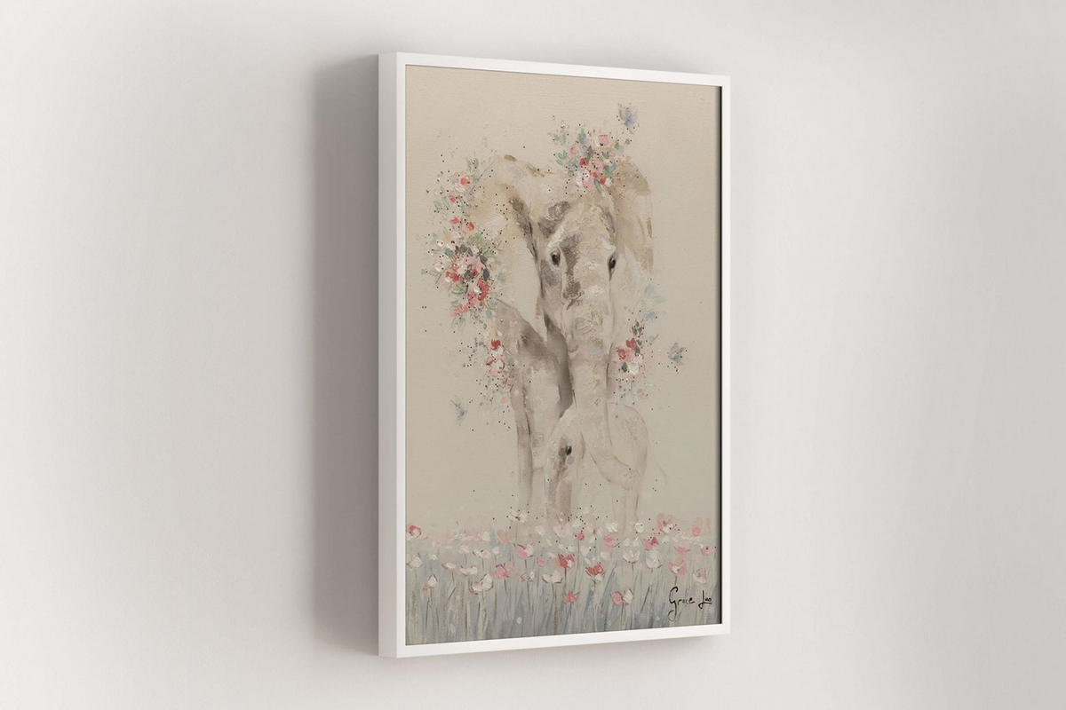 ULJANA SLIKA 75/100 cm, Životinje - bež/taupe, tekstil/drvo (75/100cm) - KUNSTLOFT