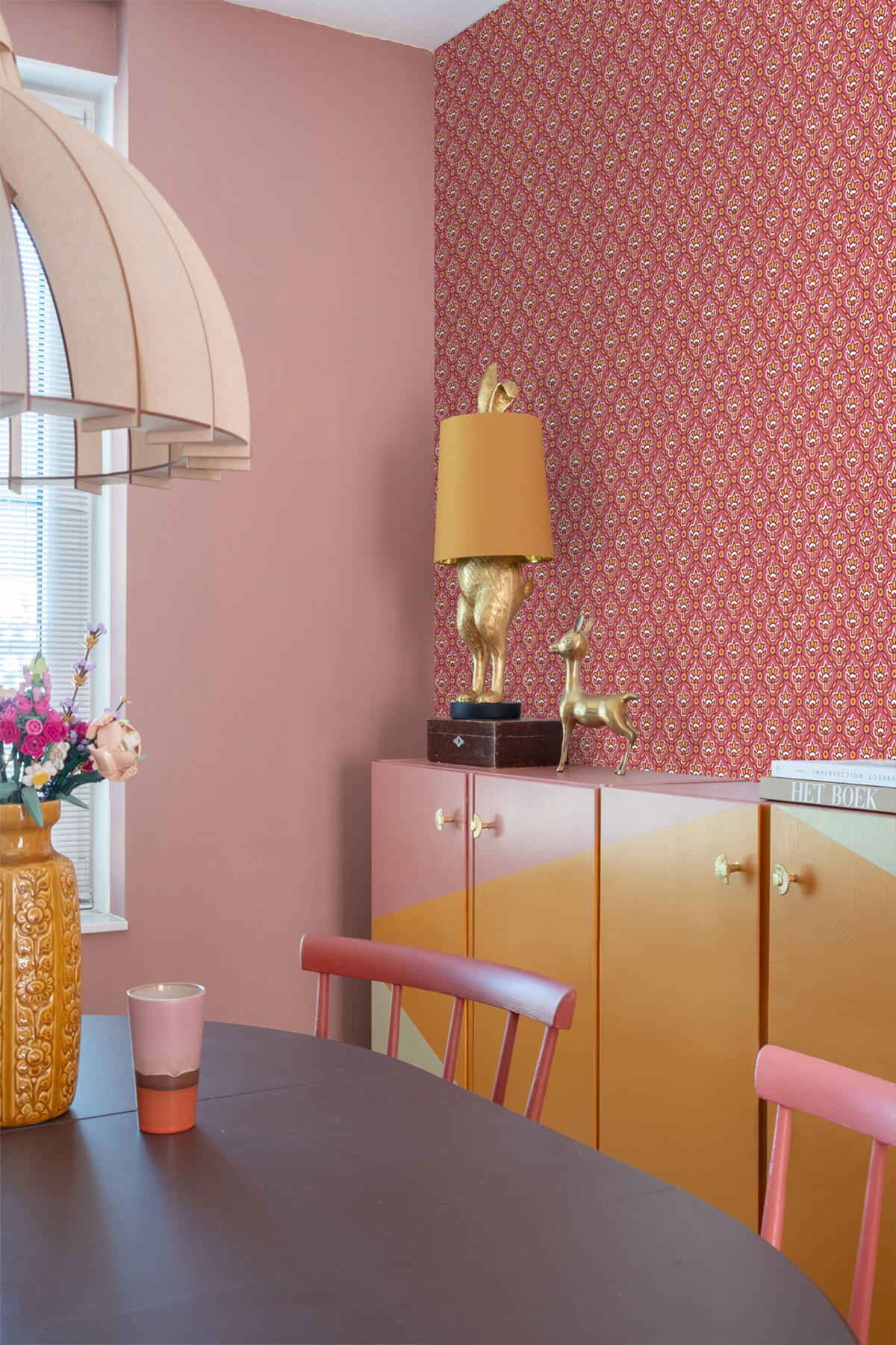 TAPETE Blumenmuster 50 x 900 cm - Pink, Papier (50/900cm) - ESTAhome