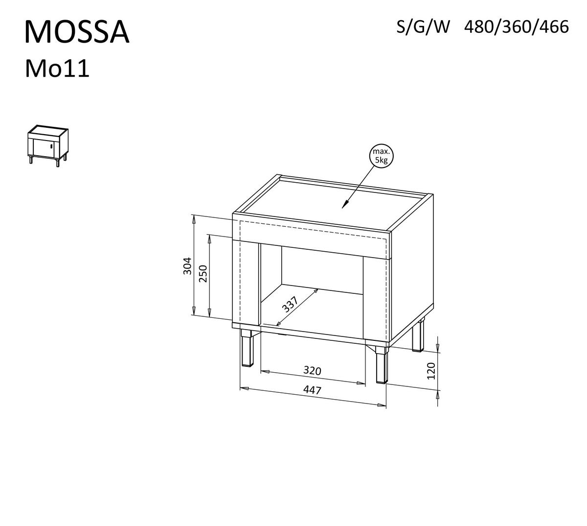 NACHTTISCH Mossa Kaschmir, Eintüriger Nachtkommode - Beige/Goldfarben, Holzwerkstoff (48/47/36cm) - Bettso