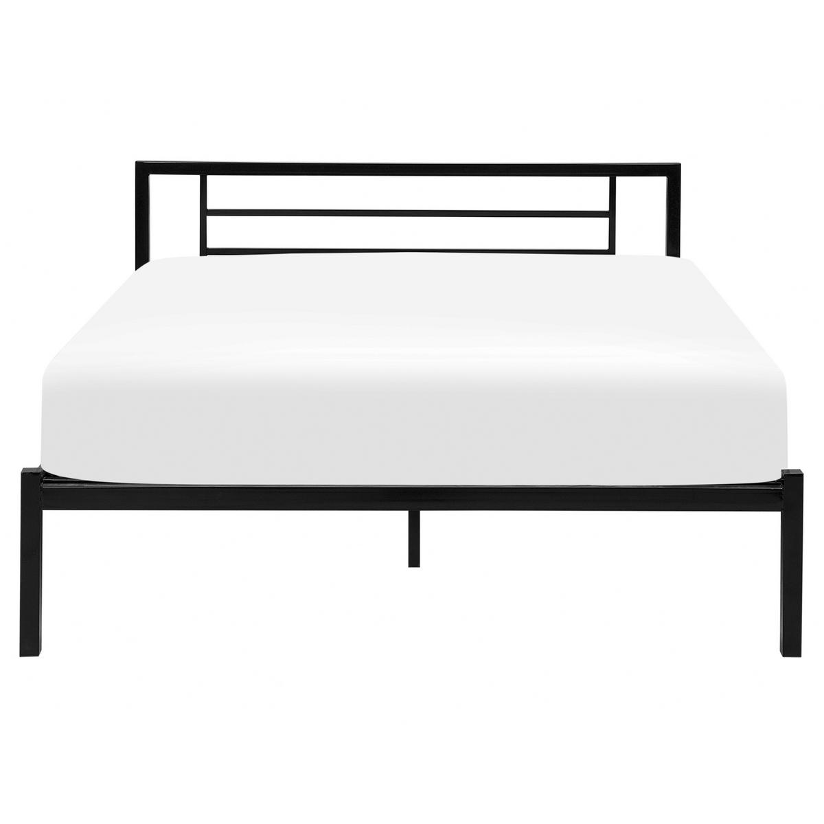 METALLBETT 140/200 cm Schwarz Cusset - Schwarz, Metall (140/200cm) - Beliani