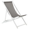 GARTENSTUHL Grau Locri II - Weiß/Grau, Metall (60/79/95cm) - Beliani