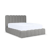 POLSTERBETT CHLOE mit Bettkasten 180x200,Doppelbett mit Stauraum und Lattenrost,Boxspringbett-Optik,ohne Matratze,Schlafzimmer-Grau - Grau, Holz (180/200cm) - Furnistar