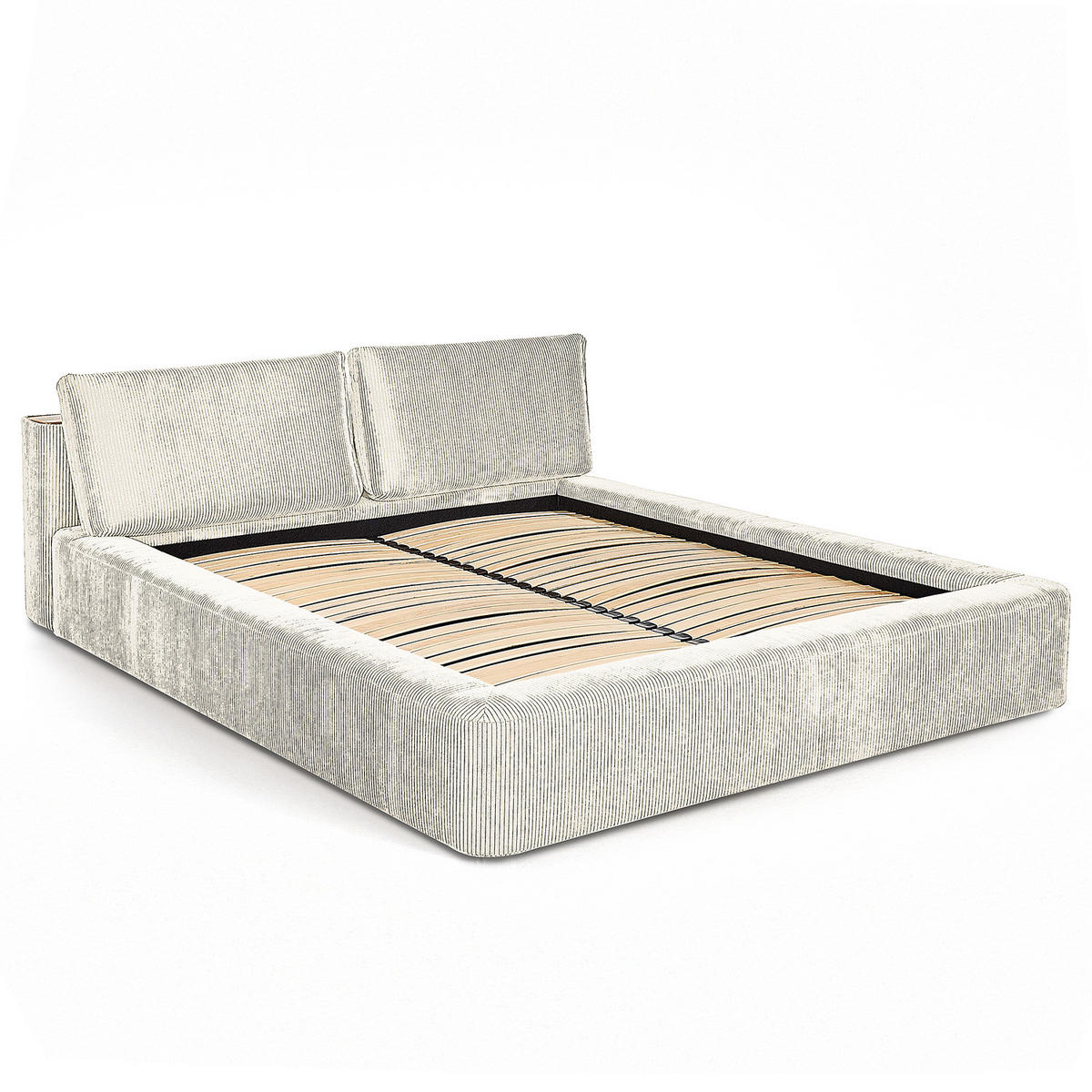 POLSTERBETT - Weiß, Textil (140/200cm) - home24