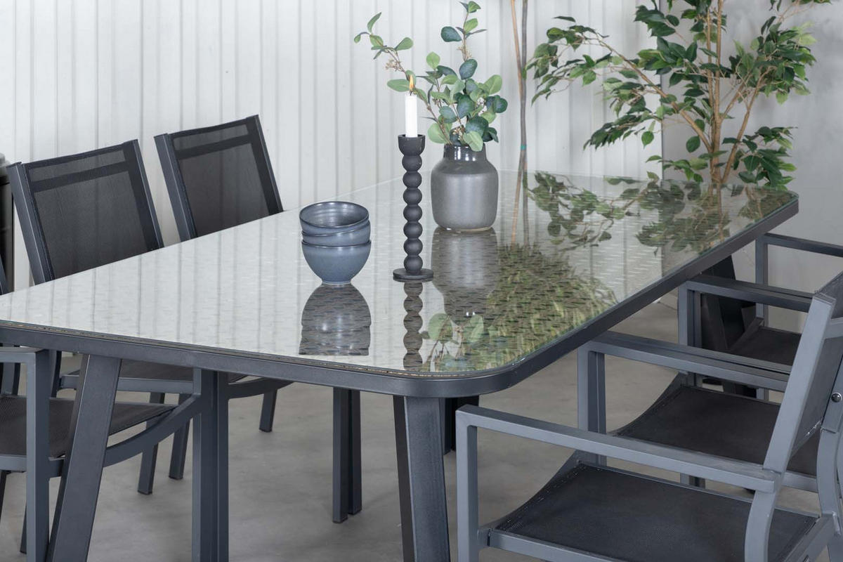 GARTENSET schwarz - Schwarz, Holzwerkstoff - ebuy24