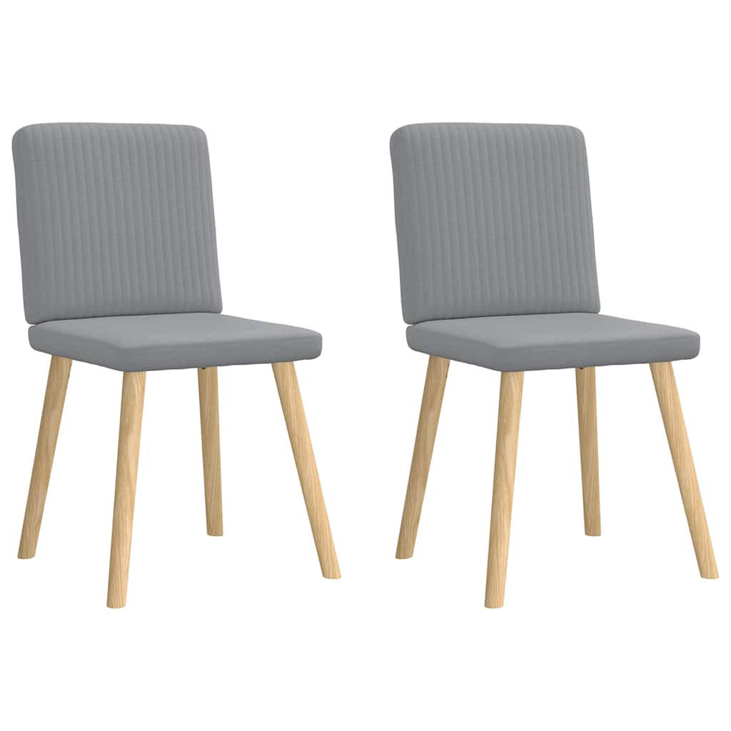 ESSZIMMERSTÜHLE 2 Stk. Hellgrau Stoff 45*54*86cm - Grau, Metall (45/86/54cm) - ZMH