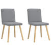 ESSZIMMERSTÜHLE 2 Stk. Hellgrau Stoff 45*54*86cm - Grau, Metall (45/86/54cm) - ZMH