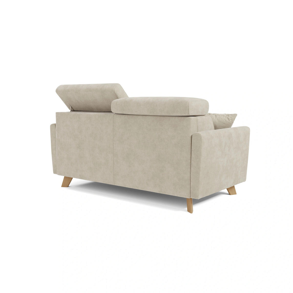 SCHLAFSOFA Francy - Creme, Metall (200/92/97cm) - Divani.store