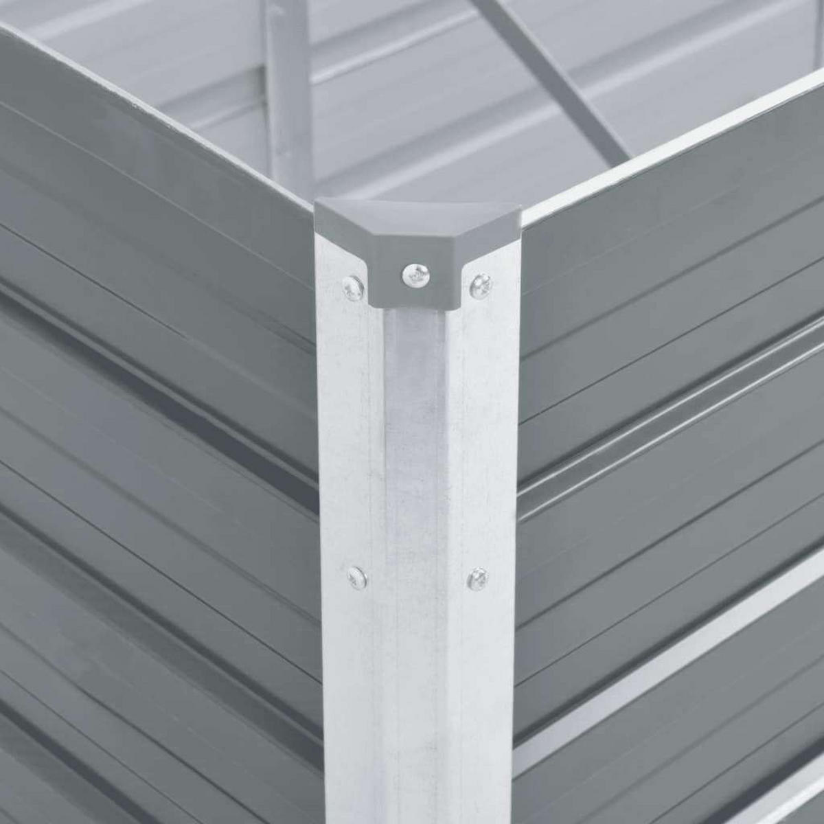 HOCHBEET 240/80/45 cm, aus Verzinkter Stahl, Grau - Grau, Metall (80/45/240cm) - vidaXL
