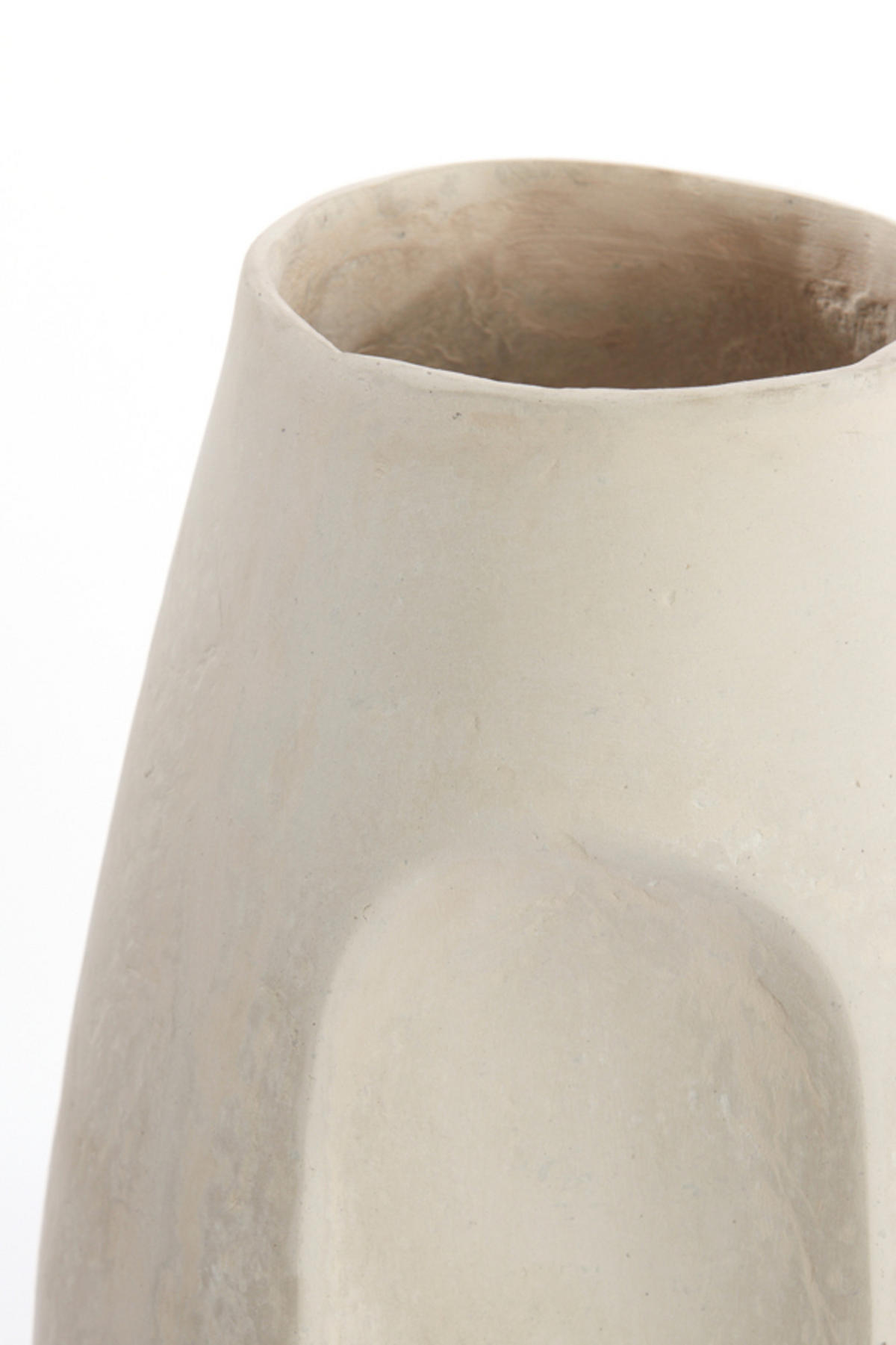 VASE Gesicht Weiß Ø21/36 cm - Weiß, Papier (36cm) - Light & Living