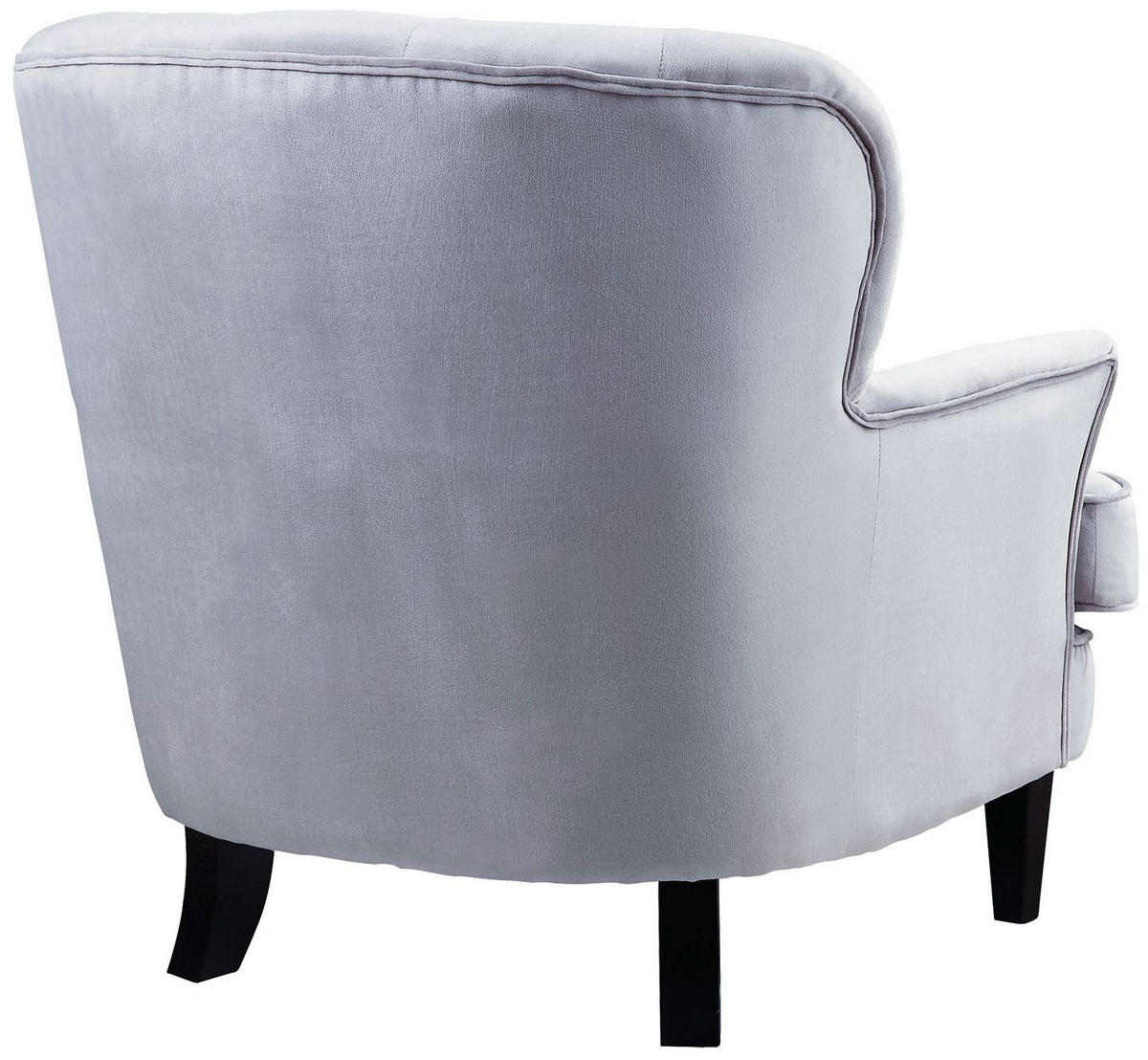 SESSEL Leo Samt Grau - Grau, Textil (82/88/83cm) - ATLANTIC home collection