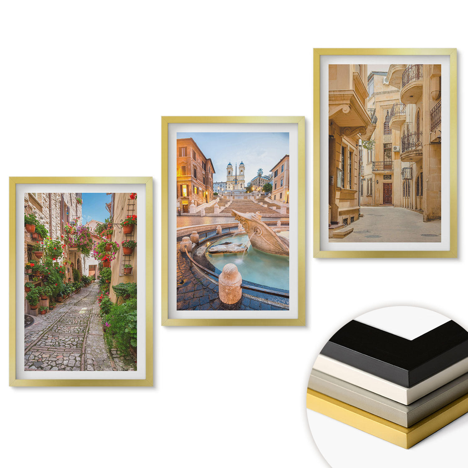 ArtPrintCave Wandbilder Gold 40x60 cm