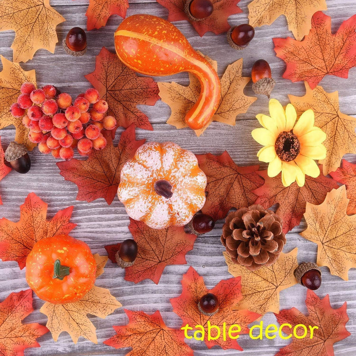 DEKO-SET Herbst 156-teilig - Multicolor, Kunststoff (10cm)