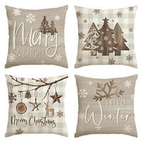 KISSENBEZUG 4er Set 40 x 40 cm Weihnachten Gelb - Multicolor, Textil (40/40cm)