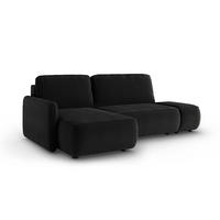 ECKSOFA Alessio 3 Sitzplätze Schwarz - Schwarz, Holz (229/148cm) - Petits-meubles