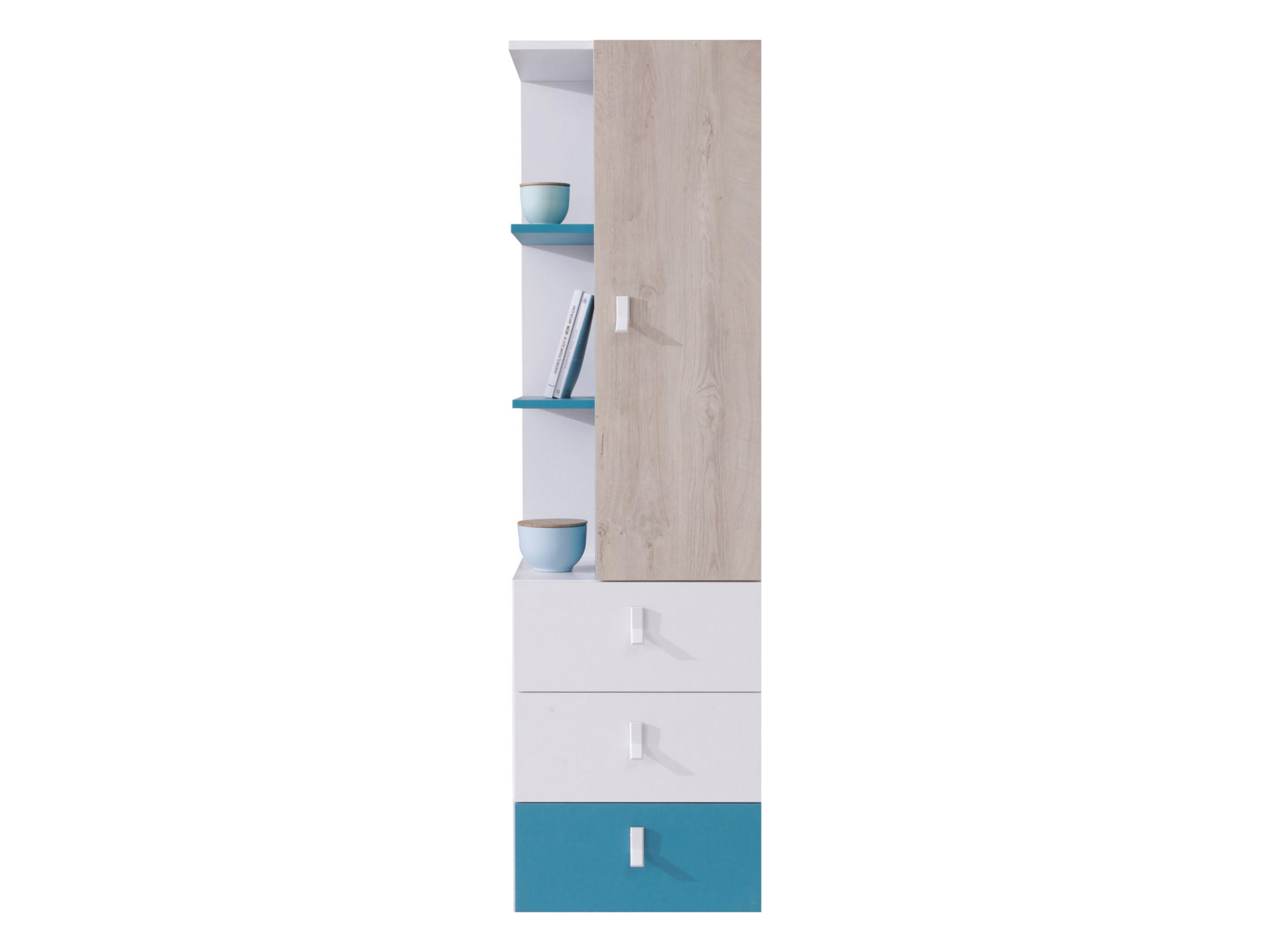 Mirjan24 Regal Eiche, Blau 45x160x40 cm