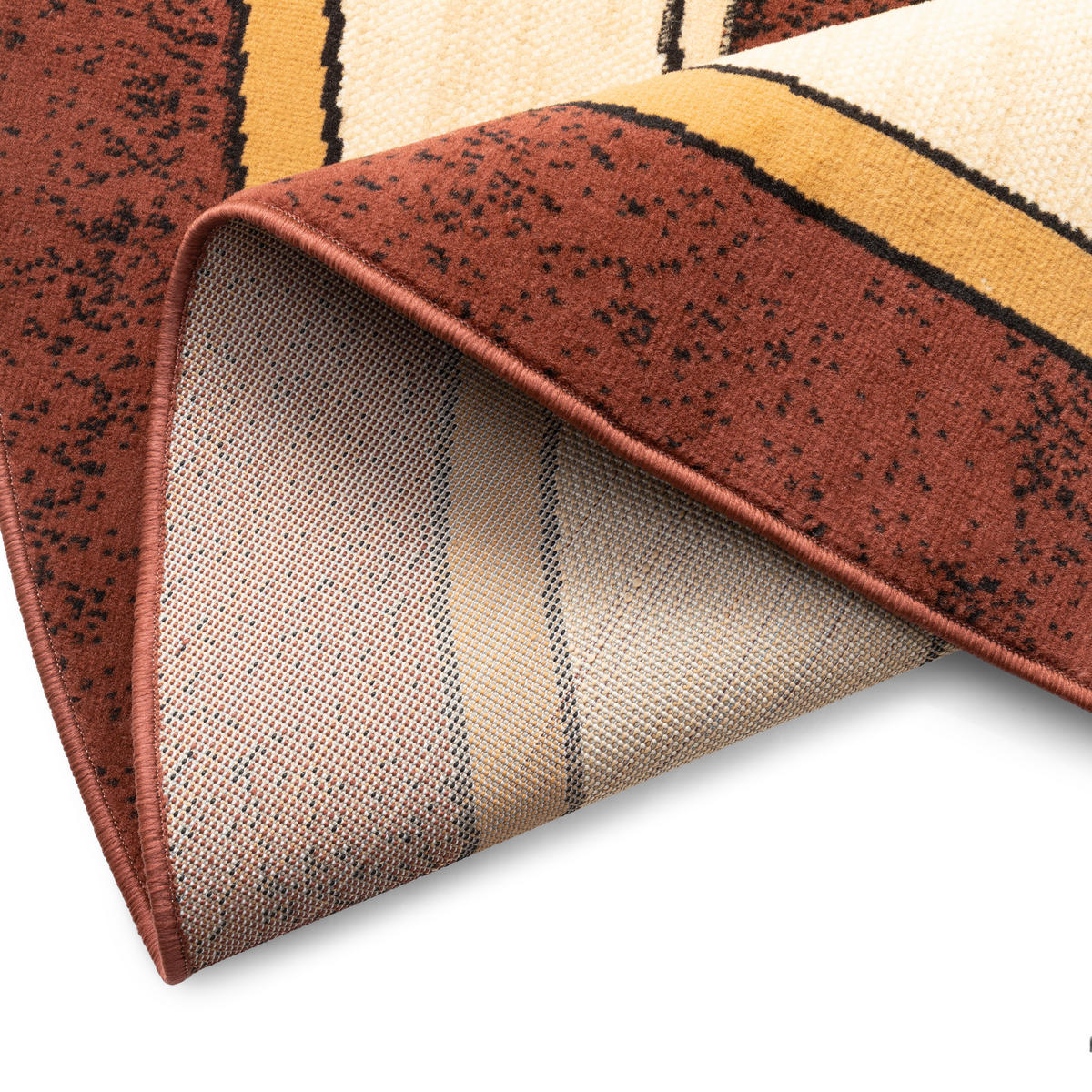 TEPPICH ATLAS oval braun beige abstrakt 80/150 cm - Beige/Braun, Textil (80/150cm) - Tapiso