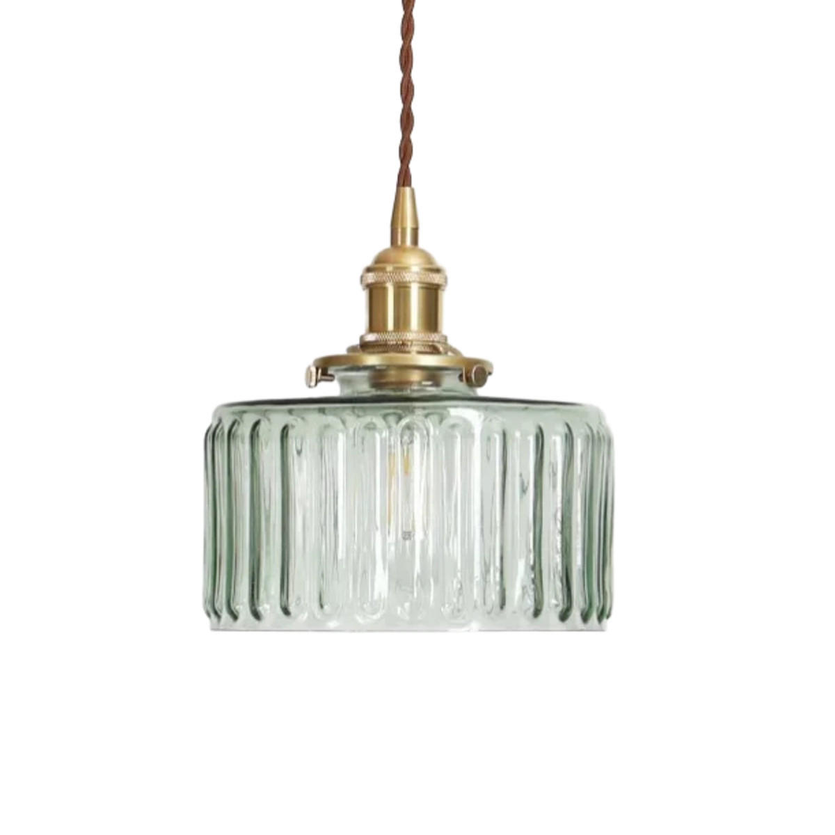 LED-HÄNGELEUCHTE Grün 4W 17.5/17.5/19-150 cm - Grün, Glas (17.5/17.5/19cm) - Authentics