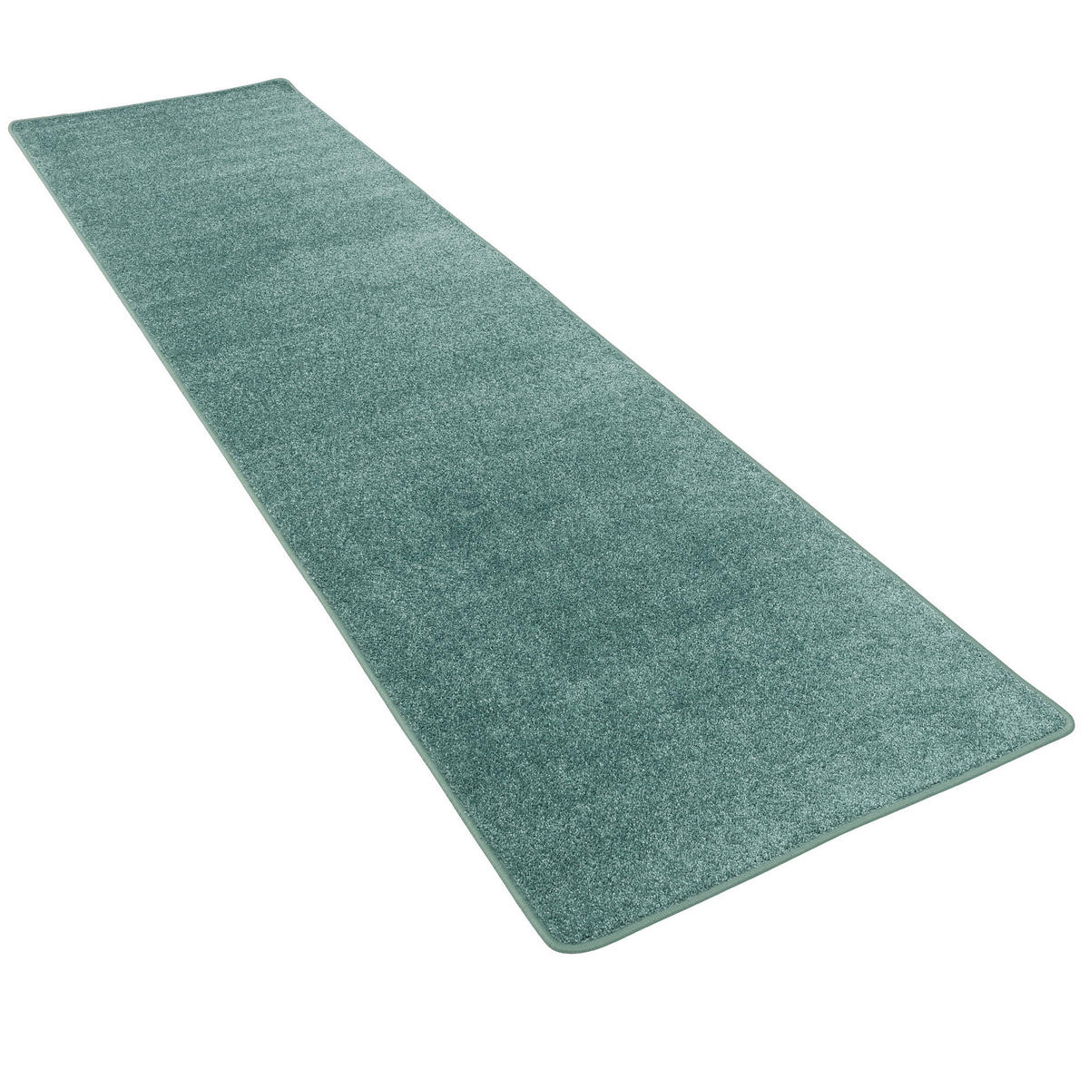 HOCHFLOR VELOURS LÄUFER TEPPICH LUNA - Mintgrün, Textil (80/400cm) - Snapstyle