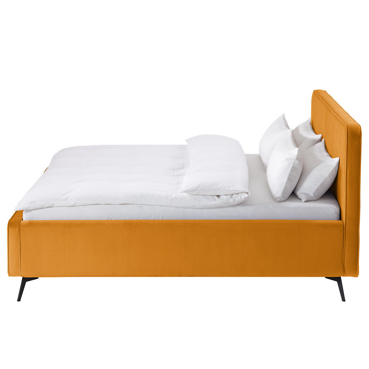 POLSTERBETT - Gelb, Textil (200/200cm) - home24