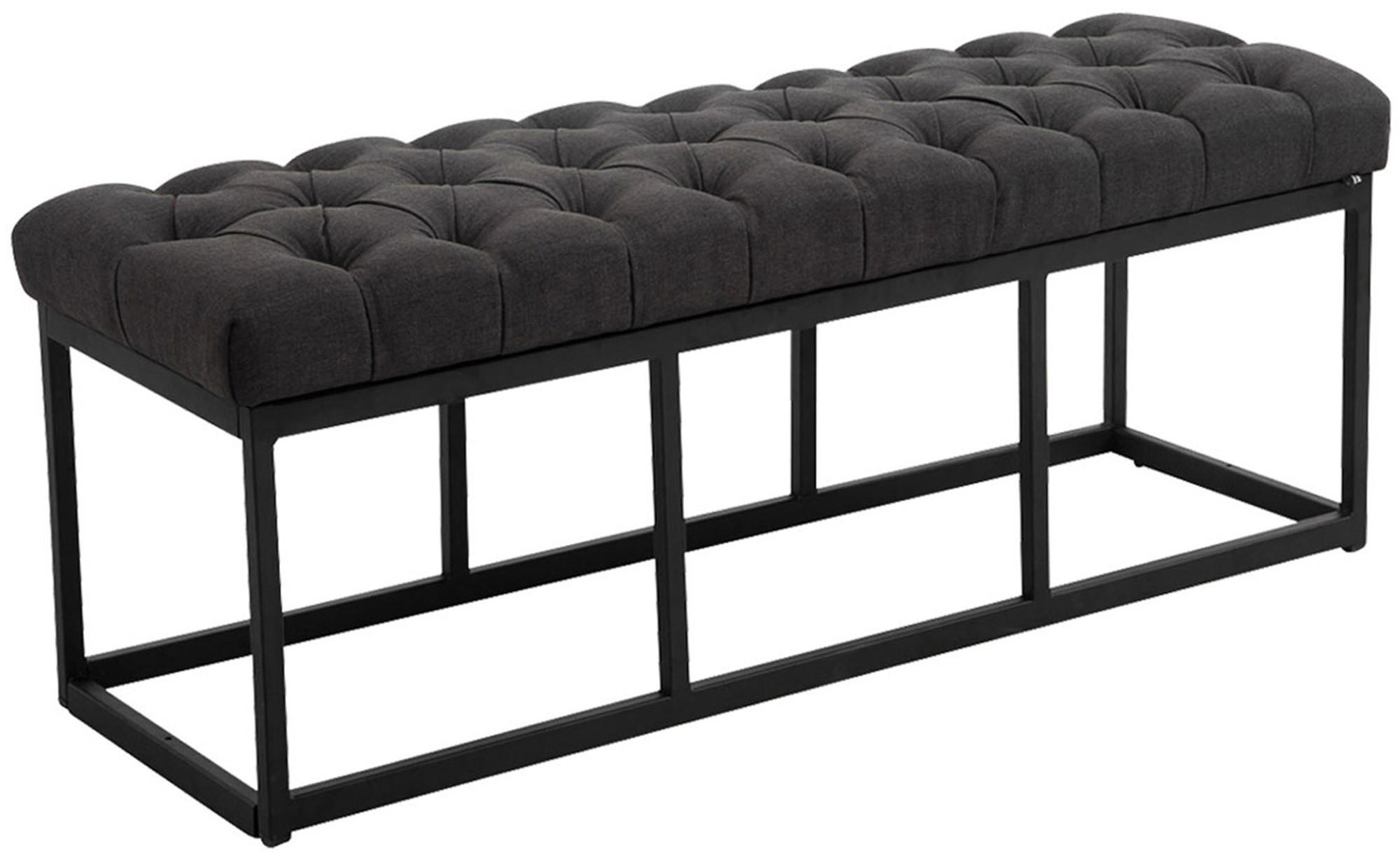 SITZBANK Mexico Stoff Schwarz - Schwarz, Textil (120/46/38cm) - DELUKE