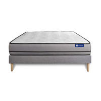 BETT Actimemo night Memory-Schaum 180 x 220 cm h4 - Kit Bettgestell Grau - Beige/Grau, Karton/Holz (180/220cm) - ACTISOM