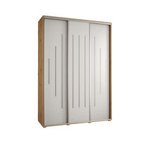 SCHWEBETÜRENSCHRANK 235,2/180/60 3-türig - Silberfarben/Weiß, Holz/Metall (180/235/60cm) - Abiks Möbel