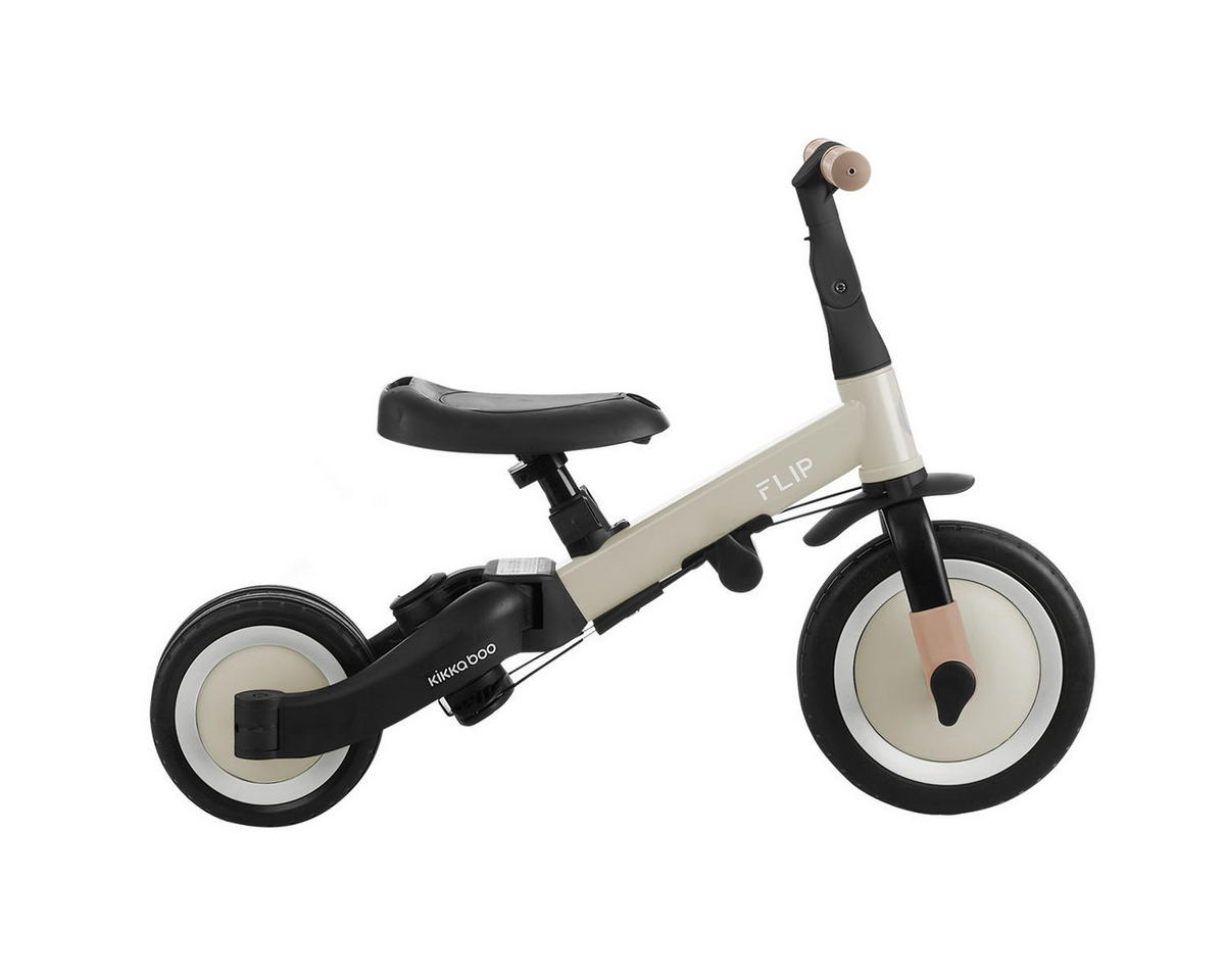 DREIRAD Flip 5 in 1 beige Stahlrahmen, rutschfeste Griffe, verstellbar - Beige, Metall (69/45/78cm) - Kikka boo