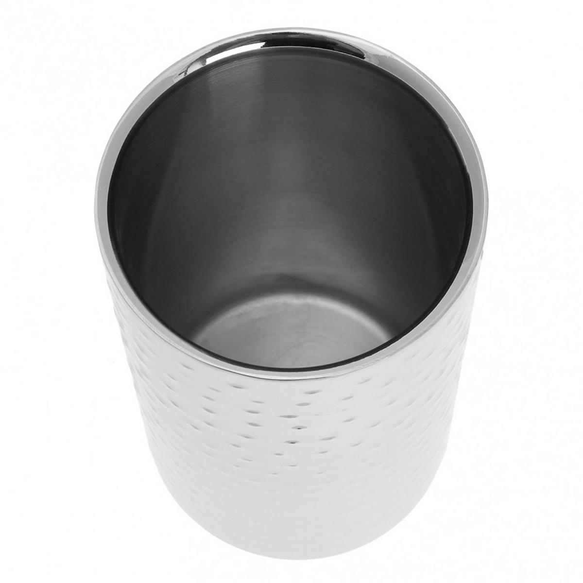 FLASCHENKÜHLER Silber 12/12/18 cm KH1504 - Silberfarben, Metall (22/18cm) - Kinghoff 