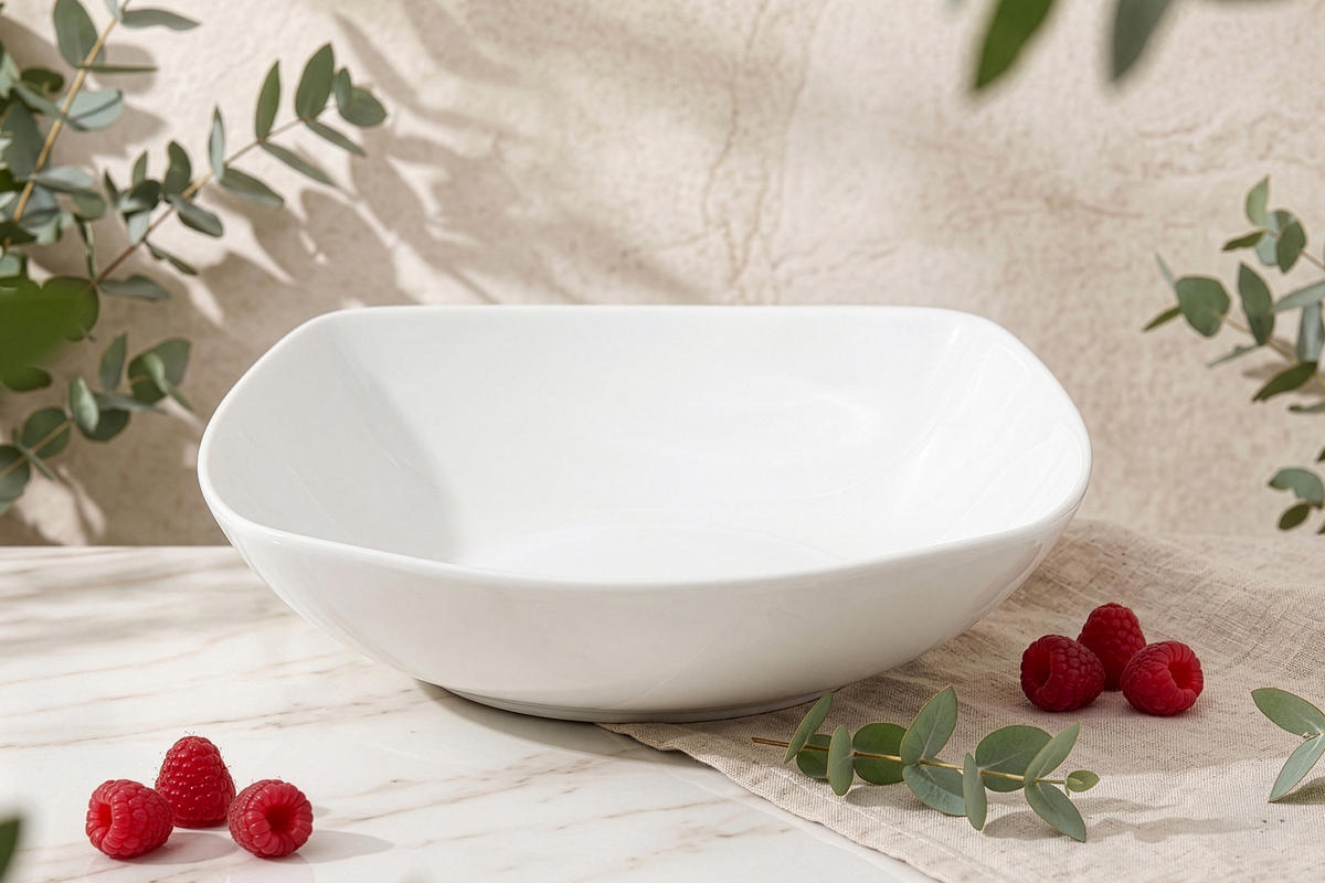 SUPPENTELLER CARLINA 6-tlg - Weiß, Keramik (20cm) - KONSIMO®