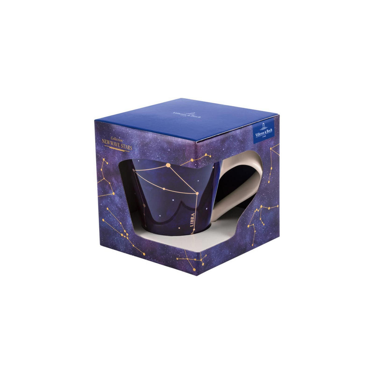 TASSE WAAGE NewWave Stars weiß-blau 300 ml - Blau/Weiß, Keramik (0.3L) - Villeroy & Boch