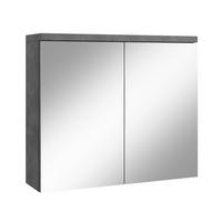 SPIEGELSCHRANK Toledo Dunkel Grau - 80 x 20 x 60 cm - Grau, Holz (80/60/20cm) - Badplaats
