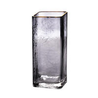 VASE Serenite Grau 10.5/10.5/25 cm Glas - Grau, Glas (25cm) - Mondex
