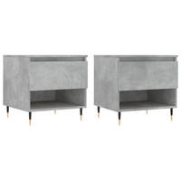 COUCHTISCHE 2 Stk. Betongrau 50x46x50 cm Holzwerkstoff - Grau, Holzwerkstoff (46/50/50cm) - furnicato