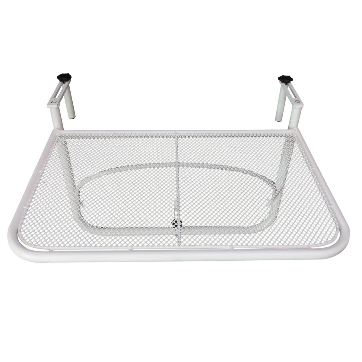 BALKONHÄNGETISCH DE-07775 3-fach höhenverstellbar, wetterfest Weiß - Weiß, Metall (60/56/50cm) - ComfortXL